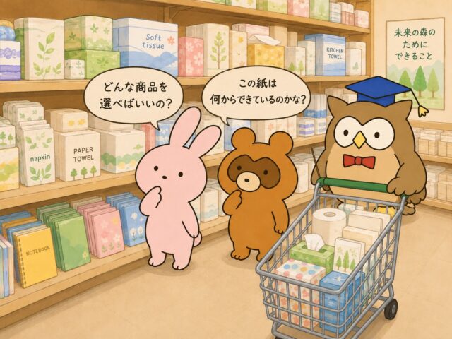 第１５回 森と紙のひみつを学ぼう！ティッシュとトイレットペーパーから考える、森・資源・わたしたちのくらし（１）
